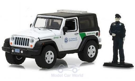 Jeep Wrangler 1/64 Greenlight US Customs & Border Projoection mit Figur coche miniatura