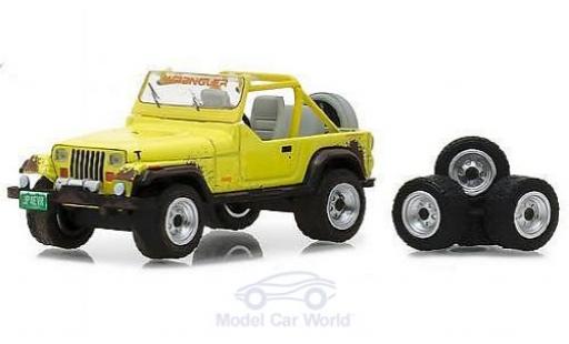 Jeep Wrangler 1/64 Greenlight YJ amarillo 1991 mit Wheel und Tire Set coche miniatura
