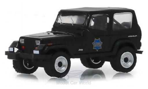 Coche miniatura Jeep Wrangler 1/64 Greenlight YJ S.F.P.D. - San Francisco Police Department 1994 Jeep Wrangler 1/64 Greenlight YJ S.F.P.D. - San Francisco Police Department 1994 coche miniatura