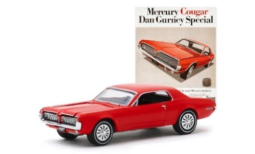 Coche miniatura Mercury Cougar 1/64 Greenlight Dan Gurney Special rojo 1967 Mercury Cougar 1/64 Greenlight Dan Gurney Special rojo 1967 coche miniatura