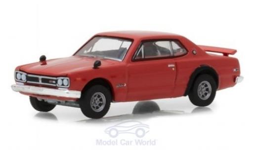 Nissan Skyline 1/64 Greenlight 2000 GT-R rojo 1972 coche miniatura
