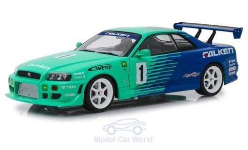Coche miniatura Nissan Skyline 1/18 Greenlight GT-R (BNR34) RHD Falken Tires 1999 Nissan Skyline 1/18 Greenlight GT-R (BNR34) RHD Falken Tires 1999 coche miniatura