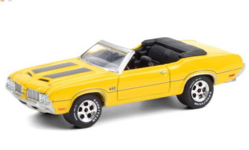 Coche miniatura Oldsmobile 442 1/64 Greenlight Convertible amarillo/negro 1970 Oldsmobile 442 1/64 Greenlight Convertible amarillo/negro 1970 coche miniatura