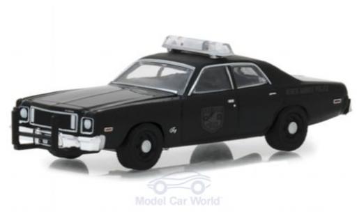 Coche miniatura Plymouth Fury 1/64 Greenlight negro 1975 Black Bandit Police Plymouth Fury 1/64 Greenlight negro 1975 Black Bandit Police coche miniatura