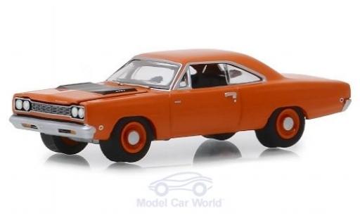 Coche miniatura Plymouth Road Runner 1/64 Greenlight HEMI naranja/matt-negro 1968 Plymouth Road Runner 1/64 Greenlight HEMI naranja/matt-negro 1968 coche miniatura