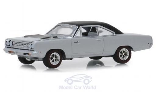 Coche miniatura Plymouth Road Runner 1/64 Greenlight HEMI gris/matt-negro 1968 Plymouth Road Runner 1/64 Greenlight HEMI gris/matt-negro 1968 coche miniatura
