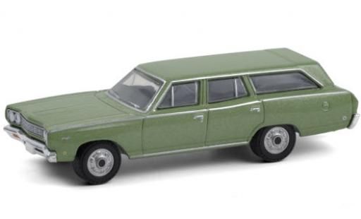 Coche miniatura Plymouth Satellite 1/64 Greenlight Station Wagon metalico verde 1968 Plymouth Satellite 1/64 Greenlight Station Wagon metalico verde 1968 coche miniatura