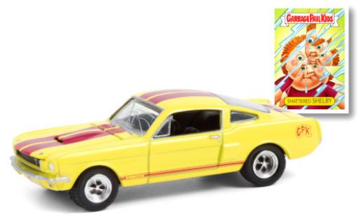 Coche miniatura Shelby GT 1/64 Greenlight 350 amarillo/rojo GPK - Garbage Pail Kids 1966 Shelby GT 1/64 Greenlight 350 amarillo/rojo GPK - Garbage Pail Kids 1966 coche miniatura