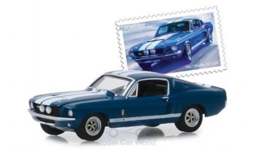 Coche miniatura Shelby GT 1/64 Greenlight 500 metalico azul/blanco 1967 Shelby GT 1/64 Greenlight 500 metalico azul/blanco 1967 coche miniatura