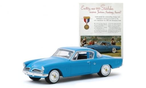 Coche miniatura Studebaker Commander 1/64 Greenlight azul 1953 Studebaker Commander 1/64 Greenlight azul 1953 coche miniatura