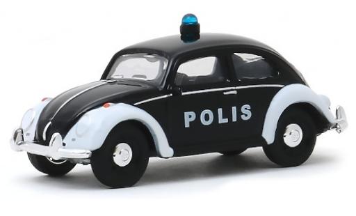 Volkswagen Beetle 1/64 Greenlight (Käfer) negro/blanco Polis coche miniatura