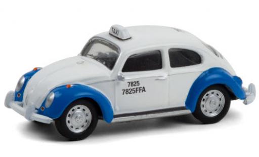 Volkswagen Beetle 1/64 Greenlight (Käfer) blanco/azul Taxi coche miniatura