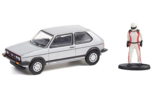 Coche miniatura Volkswagen Golf 1/64 Greenlight I GTI gris 1976 avec figurine Volkswagen Golf 1/64 Greenlight I GTI gris 1976 avec figurine coche miniatura