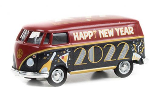Volkswagen T1 1/64 Greenlight Kastenwagen Happy New Year 2022 coche miniatura