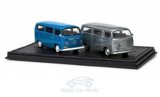 Coche miniatura Volkswagen T2 1/64 Greenlight Bus 2er-Set azul/aluminium Volkswagen T2 1/64 Greenlight Bus 2er-Set azul/aluminium coche miniatura
