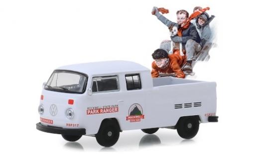 Coche miniatura Volkswagen T2 1/64 Greenlight DoKa blanco/Dekor Rockwell State Park - Park Ranger 1972 Volkswagen T2 1/64 Greenlight DoKa blanco/Dekor Rockwell State Park - Park Ranger 1972 coche miniatura