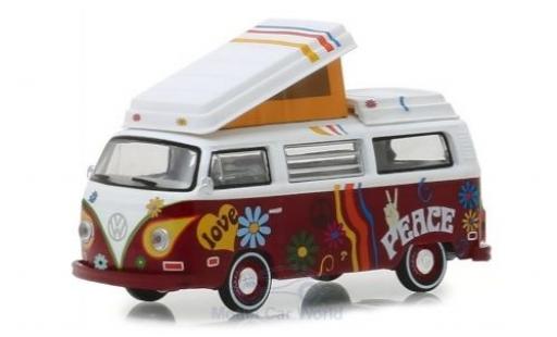 Coche miniatura Volkswagen T2 1/64 Greenlight Westfalia Camper blanco/rojo 1973 Volkswagen T2 1/64 Greenlight Westfalia Camper blanco/rojo 1973 coche miniatura