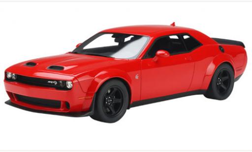 Coche miniatura Dodge Challenger 1/18 GT Spirit SRT Super Stock rojo 2021 Dodge Challenger 1/18 GT Spirit SRT Super Stock rojo 2021 coche miniatura