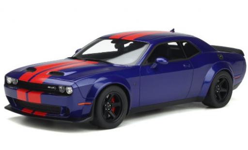 Coche miniatura Dodge Challenger 1/18 GT Spirit Super Stock azul/rojo 2021 Dodge Challenger 1/18 GT Spirit Super Stock azul/rojo 2021 coche miniatura