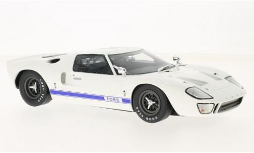 Coche miniatura Ford GT40 1/18 GT Spirit GT 40 Mk I blanco/azul RHD sans Vitrine Ford GT40 1/18 GT Spirit GT 40 Mk I blanco/azul RHD sans Vitrine coche miniatura