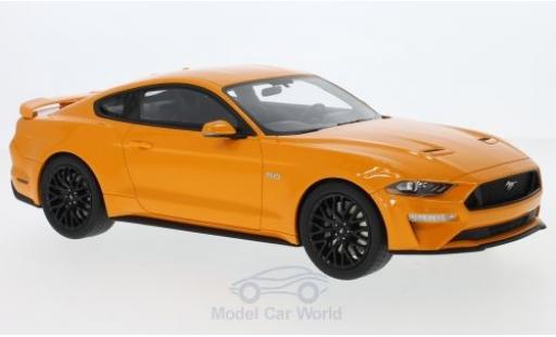 Ford Mustang 1/18 GT Spirit metalico naranja 2019 coche miniatura
