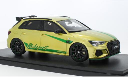 Audi S3 1/18 GT Spirit MTM Clubsport metallise amarillo/vert 2022 coche miniatura