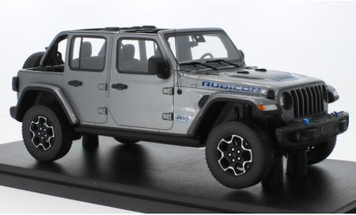 Jeep Wrangler 1/18 GT Spirit Rubicon 4xe metallise gris 2021 coche miniatura