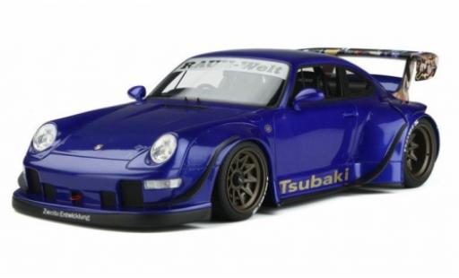 Porsche 964 RWB 1/18 GT Spirit 911  Body Kit metallise azul RHD Tsubaki 1992 coche miniatura