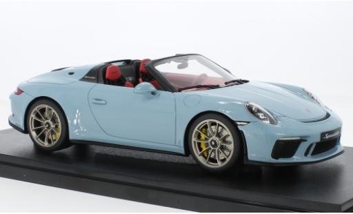 Porsche 992 Speedster 1/18 GT Spirit 911 (991.2) azul clair 2019 coche miniatura