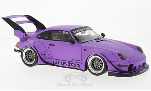 Porsche 993 RWB 1/18 GT Spirit 911 () RWB Rotana matt-lila coche miniatura
