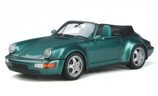 Porsche 964 Turbo 1/18 GT Spirit 911 Carrera 2 Cabriolet () metalico verde 1992 Turbo-Look coche miniatura