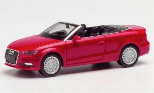 Coche miniatura Audi A3 1/87 Herpa Cabriolet metalico rojo Audi A3 1/87 Herpa Cabriolet metalico rojo coche miniatura