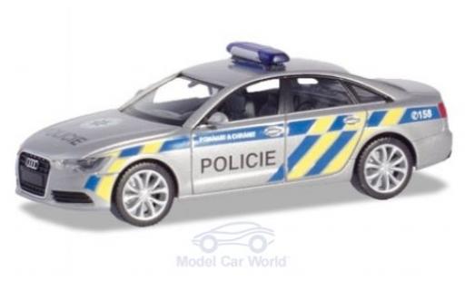 Audi A6 1/87 Herpa Polizei Prag coche miniatura