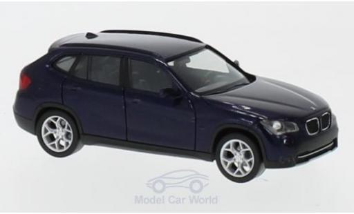 Bmw X1 1/87 Herpa metalico azul coche miniatura