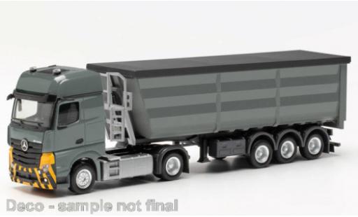 Coche miniatura Mercedes Actros 1/87 Herpa L gris/amarillo KS Containerdienst Mercedes Actros 1/87 Herpa L gris/amarillo KS Containerdienst coche miniatura