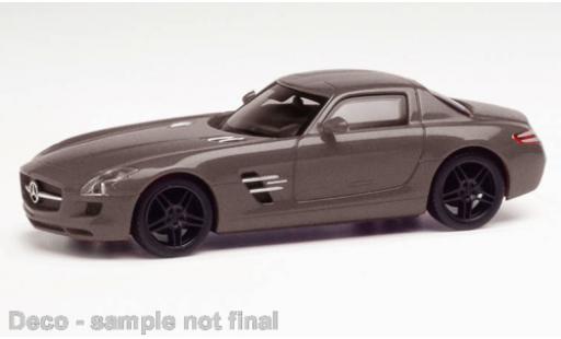 Coche miniatura Mercedes SLS 1/87 Herpa AMG metallise gris Mercedes SLS 1/87 Herpa AMG metallise gris coche miniatura