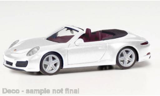 Coche miniatura Porsche 911 1/87 Herpa Carrera 2 cabriolet metallise blanche Porsche 911 1/87 Herpa Carrera 2 cabriolet metallise blanche coche miniatura