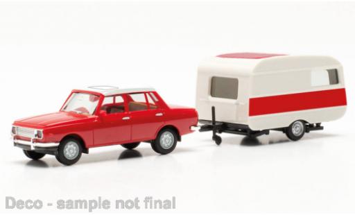 Coche miniatura Wartburg 353 1/87 Herpa rouge/blanche 1982 Wartburg 353 1/87 Herpa rouge/blanche 1982 coche miniatura