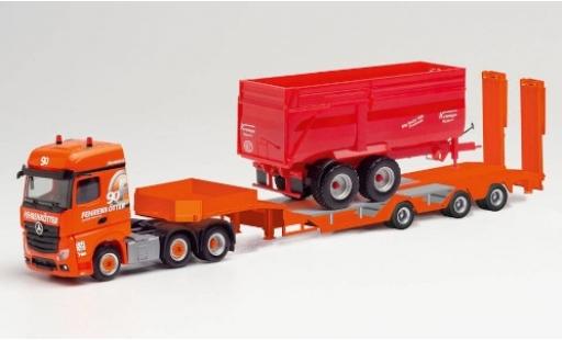 Coche miniatura Mercedes Actros 1/87 Herpa BigSpace 2.5 6x2 Fehrenkötter 2018 Semitieflader avec Radmulden et Krampe BigBody 650 Premium Mercedes Actros 1/87 Herpa BigSpace 2.5 6x2 Fehrenkötter 2018 Semitieflader avec Radmulden et Krampe BigBody 650 Premium coche miniatura