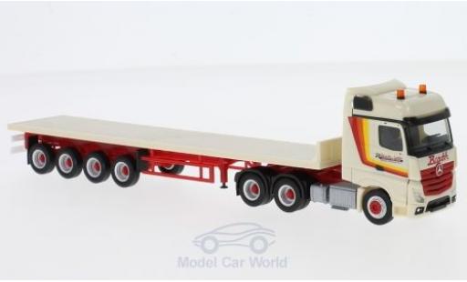 Coche miniatura Mercedes Actros 1/87 Herpa Bigspace Barth & Sohn Flachbett-Sattelzug Mercedes Actros 1/87 Herpa Bigspace Barth & Sohn Flachbett-Sattelzug coche miniatura