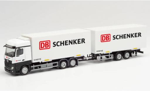 Coche miniatura Mercedes Actros 1/87 Herpa Bigspace DB Schenker Wechselkoffer-camion avec remorque Mercedes Actros 1/87 Herpa Bigspace DB Schenker Wechselkoffer-camion avec remorque coche miniatura