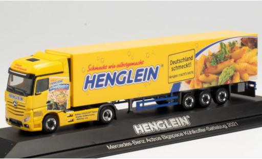 Coche miniatura Mercedes Actros 1/87 Herpa Bigspace Henglein 2018 Kühlkoffer-Sattelzug Mercedes Actros 1/87 Herpa Bigspace Henglein 2018 Kühlkoffer-Sattelzug coche miniatura