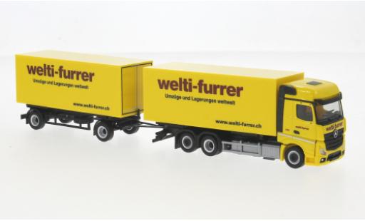 Coche miniatura Mercedes Actros 1/87 Herpa Bigspace Welti-Furrer (CH) 1:87 Mercedes Actros 1/87 Herpa Bigspace Welti-Furrer (CH) 1:87 coche miniatura