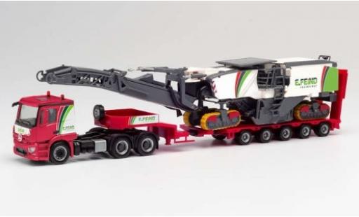 Coche miniatura Mercedes Actros 1/87 Herpa Enrico Feind Frästechnik Tiefladesattelzug avec Wirtgen Asphaltfräse Mercedes Actros 1/87 Herpa Enrico Feind Frästechnik Tiefladesattelzug avec Wirtgen Asphaltfräse coche miniatura