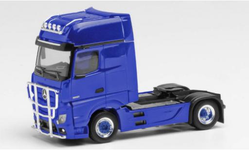 Coche miniatura Mercedes Actros 1/87 Herpa Gigaspace azul tracteur avec pare-buffle Mercedes Actros 1/87 Herpa Gigaspace azul tracteur avec pare-buffle coche miniatura