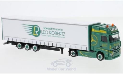 Coche miniatura Mercedes Actros 1/87 Herpa Gigaspace Leo Robertz Lowliner-Sattelzug Mercedes Actros 1/87 Herpa Gigaspace Leo Robertz Lowliner-Sattelzug coche miniatura