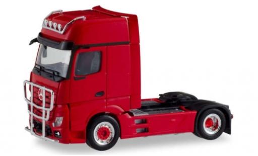 Coche miniatura Mercedes Actros 1/87 Herpa Gigaspace rojo 2018 tracteur avec pare-buffle et porte-projecteurs Mercedes Actros 1/87 Herpa Gigaspace rojo 2018 tracteur avec pare-buffle et porte-projecteurs coche miniatura