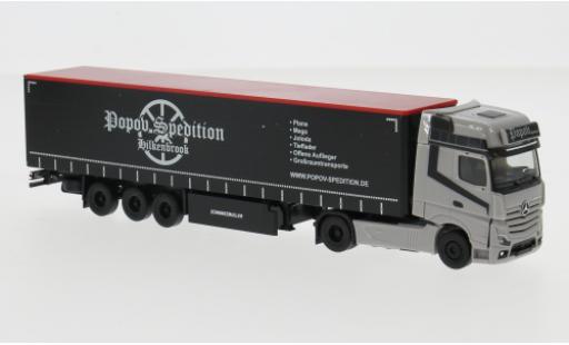 Coche miniatura Mercedes Actros 1/87 Herpa L Gigaspace Popov Spedition 1:87 Mercedes Actros 1/87 Herpa L Gigaspace Popov Spedition 1:87 coche miniatura