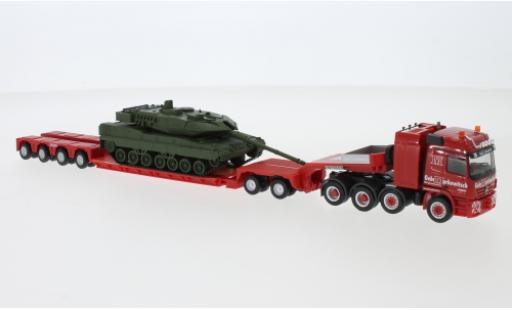 Coche miniatura Mercedes Actros 1/87 Herpa Markewitsch 2002 charge profondeur-tracteur avec Leopard 2A7 Mercedes Actros 1/87 Herpa Markewitsch 2002 charge profondeur-tracteur avec Leopard 2A7 coche miniatura