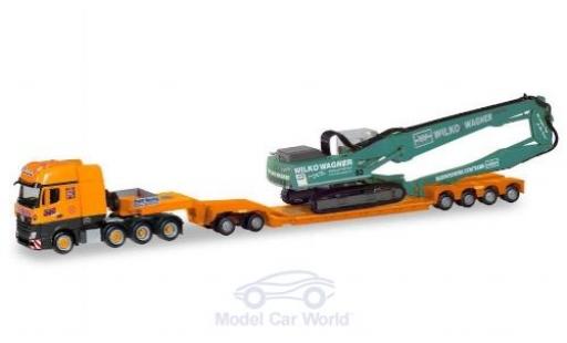 Coche miniatura Mercedes Actros 1/87 Herpa SLT Rolf Riedl / Wilko Wagner Pendel-X mit Liebherr Longfront Mercedes Actros 1/87 Herpa SLT Rolf Riedl / Wilko Wagner Pendel-X mit Liebherr Longfront coche miniatura